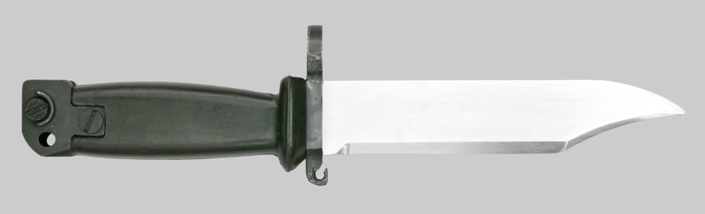 Image of Chinese AKM Type II bayonet With Olive Green Grip.