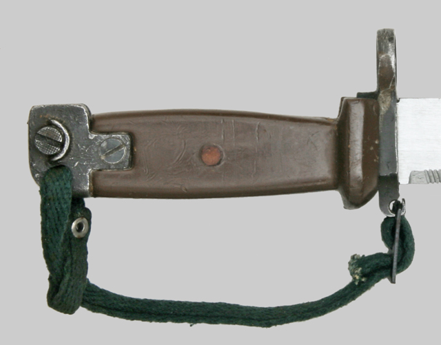 Image of Egyptian AKM Type II Transitional bayonet With Brown Grip.