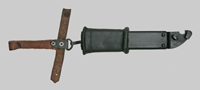 Thumbnail image of Egyptian brown AKM Type II Transitional knife bayonet.