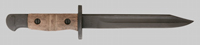 Thumbnail image of French M1917 bayonet modified as a combat knife.