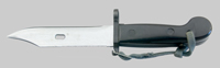 Thumbnail image of East German AKM Type I Transitional knife bayonet.