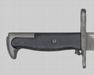 Thumbnail image of an Italian M1 bayonet with a plastic scabbard.