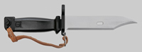 Thumbnail image of Polish 6H4 bayonet used with the 1996 Beryl rifle