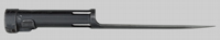 Thumbnail image of South African R1 bayonet with plastic scabbard.