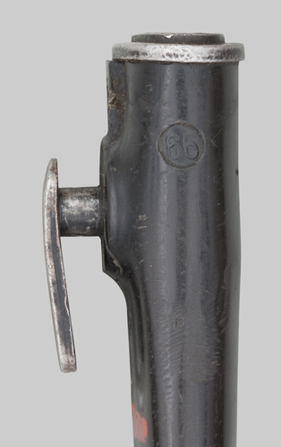 Image of South African R1 (FAL Type C) Bayonet in Early So. African Made Scabbard.