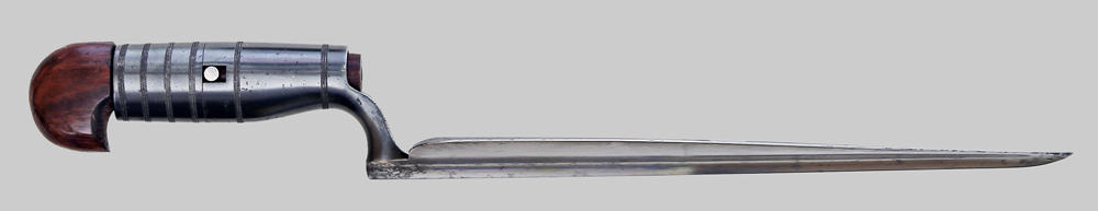 Image of U.S. M1873 trowel bayonet with the prairie alteration.