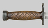 Thumbnail image of the USA M4 First Production knife bayonet with a wood grip.