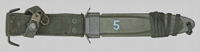 Thumbnail image of unit-marked U.S. M7 bayonet.