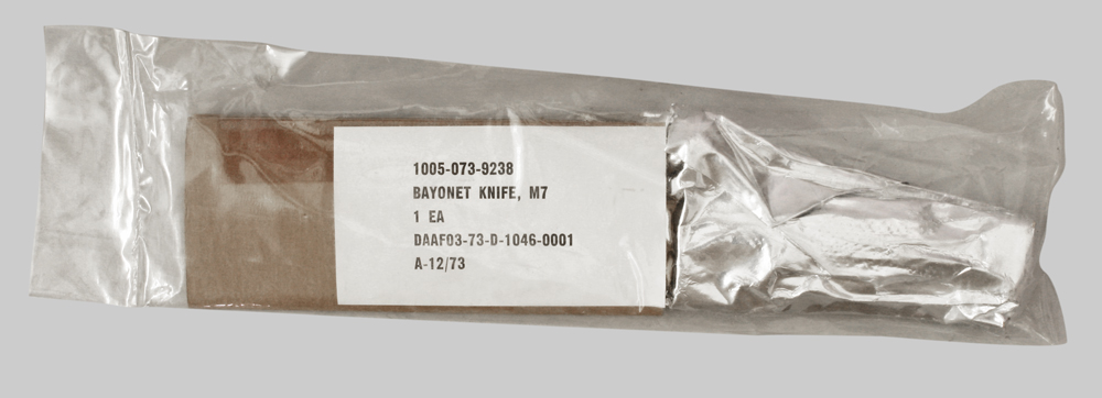 Image of Imperial Knife Co. 2nd 1973 Contract M7 Bayonet in Original Packaging.