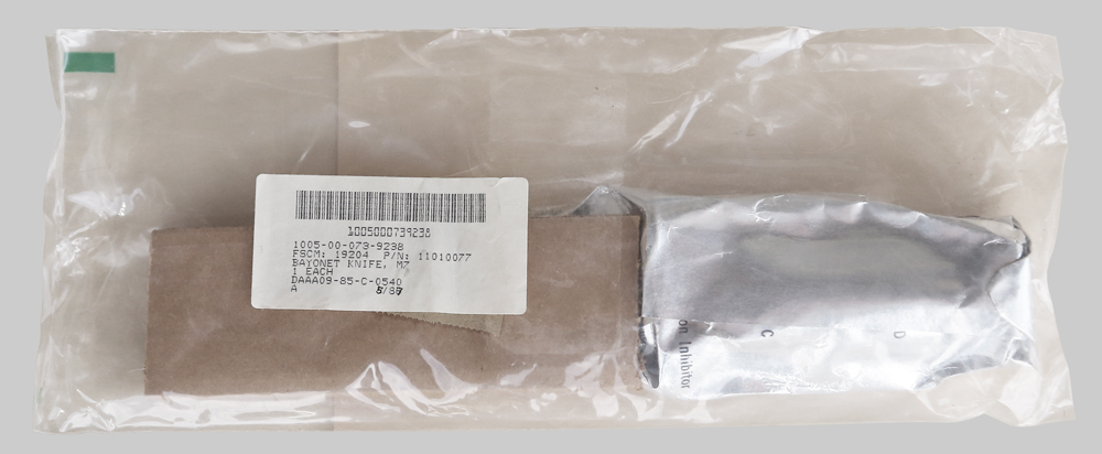 Image of General Cutlery, Inc. 1985 Contract M7 Bayonet in Original Packaging.