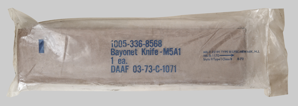 Image of Imperial Knife Co. 1973 Contract M5A1 Bayonet in Original Packaging.