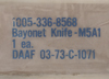 Thumbnail image of Imperial Knife Co. 1973 Contract M5A1 Bayonet in Original Packaging.