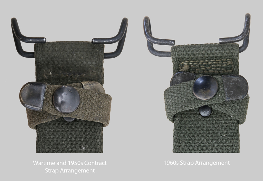 Comparison image showing M8A1 scabbard hilt strap arrangement change.