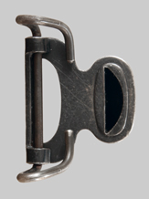 Image of U.S. M1910-style belt hanger on FAL Type C scabbard