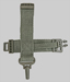 Thumbnail image of Slovenian AKM Type II bayonet belt hanger