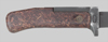 Thumbnail image of Czechoslovakia VZ-58 knife bayonet with lower crossguard extension and grips secured by single rivet.